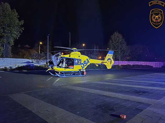 V Uherském Brodě došlo k výbuchu v rodinném domě. Pro zraněného letěl vrtulník