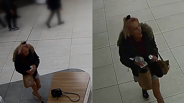 Žena si všimla na lavičce zapomenuté kabelky, nemotorně si ji nacpala do tašky