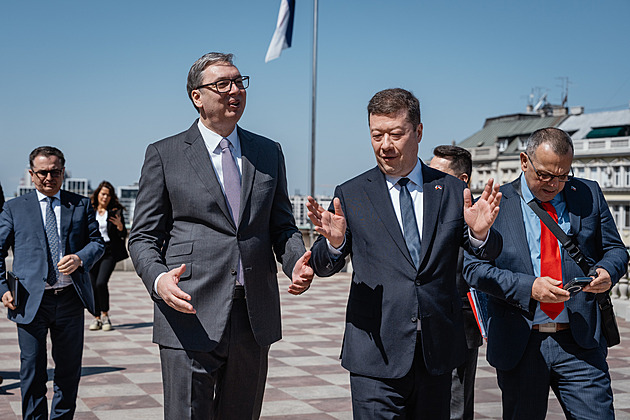 Okamura se setkal s prezidentem Vučičem. Jste naši přátelé, zdravil Srby